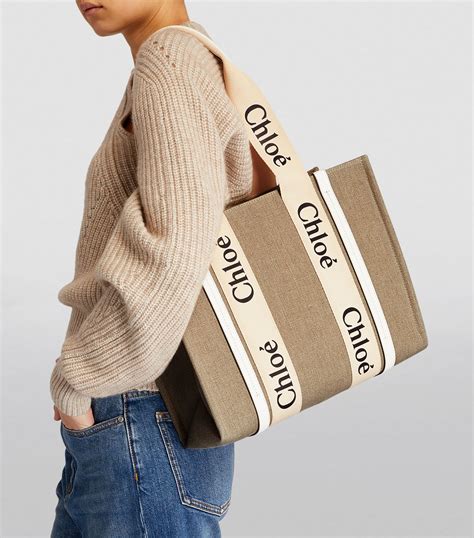 chloe woody medium tote bag.